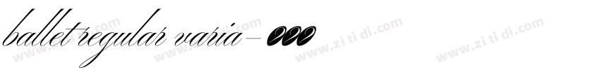 ballet regular varia字体转换